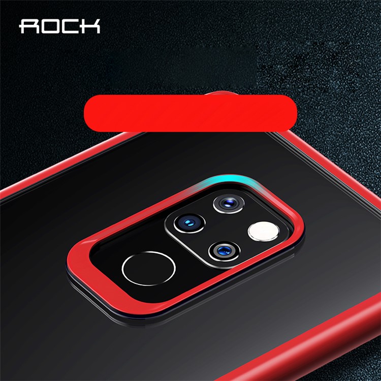 ROCK Kristall Klar Ultra-dünne TPU PC Combo Handyhülle Für Huawei Mate 20 - Rot-4