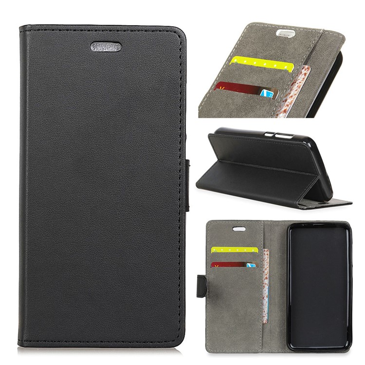 Wallet Stand Protective Leather Case for Huawei Y9 (2019) / Enjoy 9 Plus - Black-1