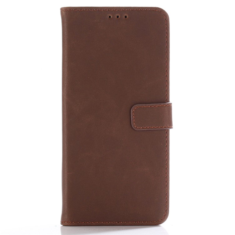 Crazy Horse Retro Leather Wallet Stand Cover for Huawei Mate 20 Pro - Coffee-1