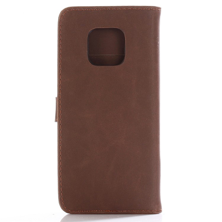 Crazy Horse Retro Leather Wallet Stand Cover for Huawei Mate 20 Pro - Coffee-2