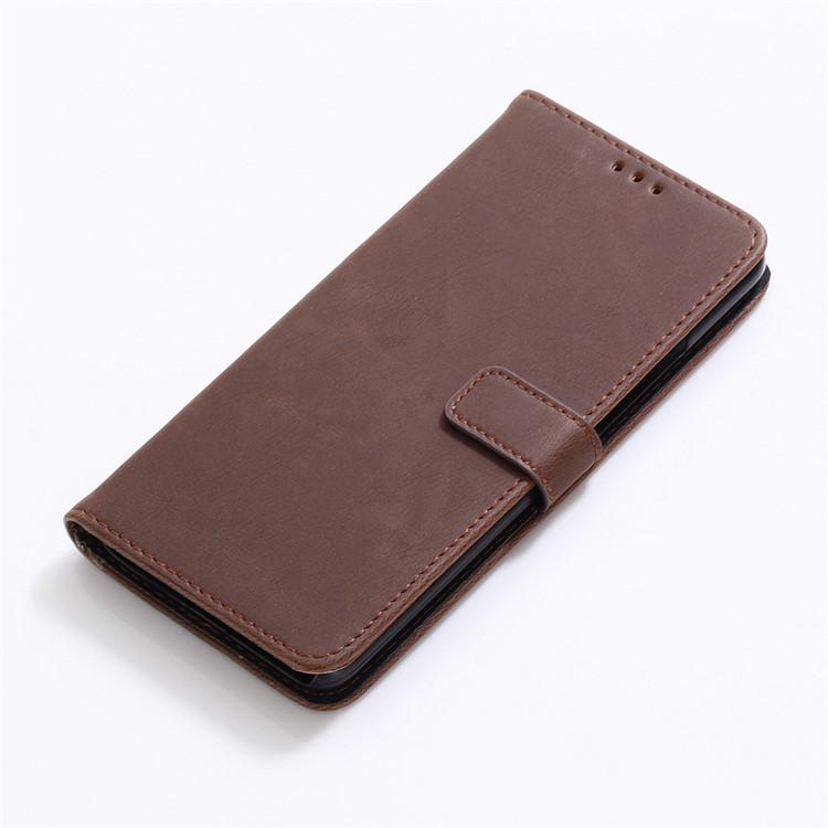 Crazy Horse Retro Leather Wallet Stand Cover for Huawei Mate 20 Pro - Coffee-6