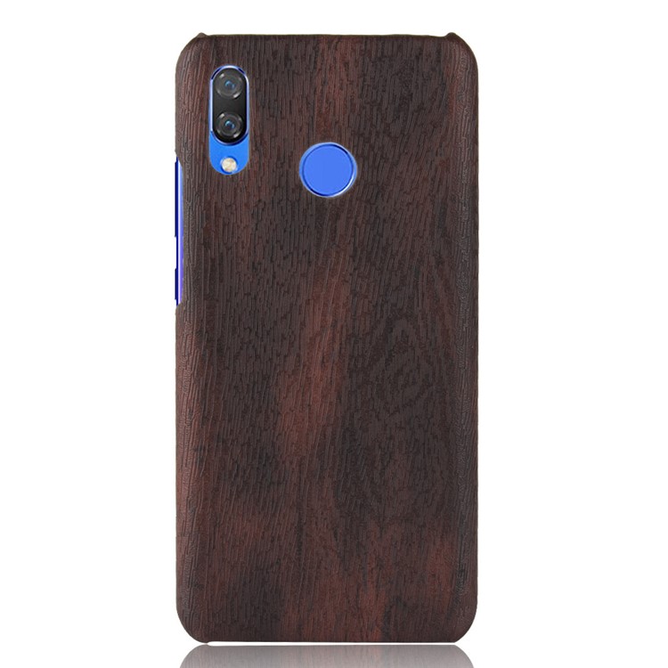 Wood Texture PU Leather Skin PC Back Case for Huawei nova 3i / P Smart+ - Black-2