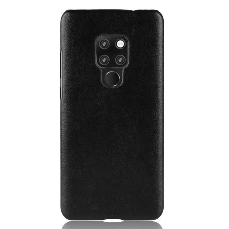 Litchi Texture PU Leather Coated Plastic Mobile Case for Huawei Mate 20 - Black-2