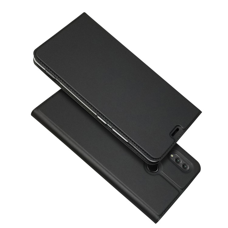 Auto-absorbed Stand Leather Case with Card Slot for Huawei Honor Note 10 - Black-2