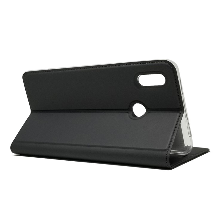 Auto-absorbed Stand Leather Case with Card Slot for Huawei Honor Note 10 - Black-6