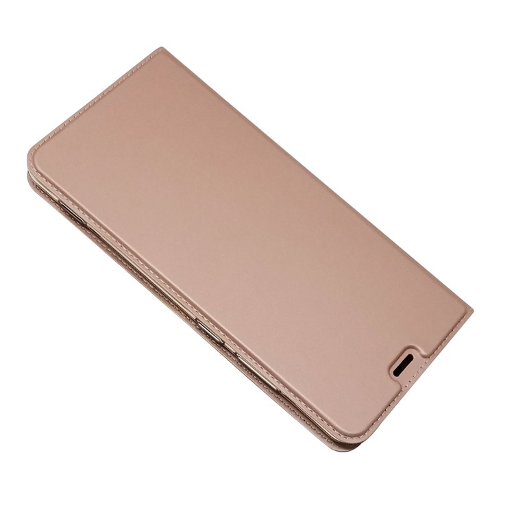Auto-absorbed Stand Leather Cover with Card Slot for Huawei Honor Note 10 - Rose Gold-3