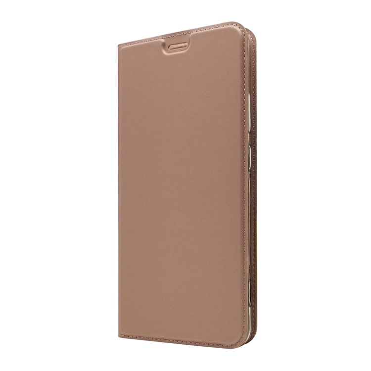 Auto-absorbed Stand Leather Cover with Card Slot for Huawei Honor Note 10 - Rose Gold-8