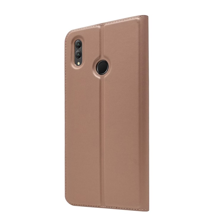 Auto-absorbed Stand Leather Cover with Card Slot for Huawei Honor Note 10 - Rose Gold-9