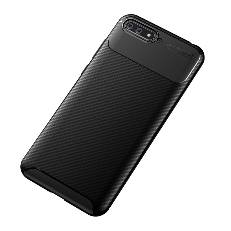 Beetle Series Carbon Fiber TPU Protection Cellphone Case for Huawei Y6 (2018) / Honor 7A (without Fingerprint Sensor) - Black-3