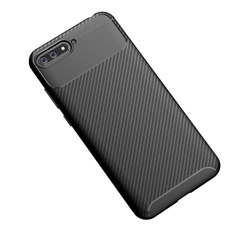 Beetle Series Carbon Fiber TPU Protection Cellphone Case for Huawei Y6 (2018) / Honor 7A (without Fingerprint Sensor) - Black-6