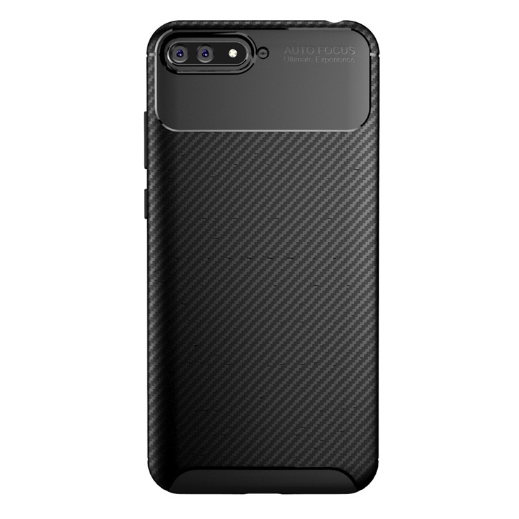 Beetle Series Carbon Fiber TPU Protection Cellphone Case for Huawei Y6 (2018) / Honor 7A (without Fingerprint Sensor) - Black-8