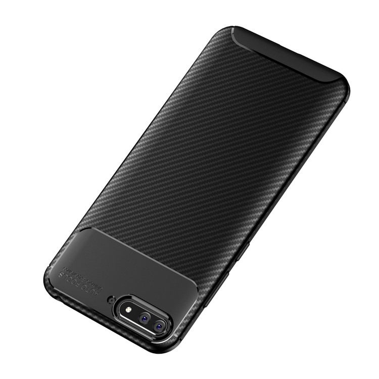 Beetle Series Carbon Fiber TPU Protection Cellphone Case for Huawei Y6 (2018) / Honor 7A (without Fingerprint Sensor) - Black-9