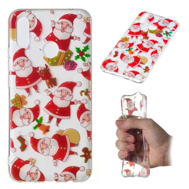 Christmas Pattern Printing TPU Jelly Mobile Case for Huawei nova 3i / P Smart Plus - Santa Claus-1