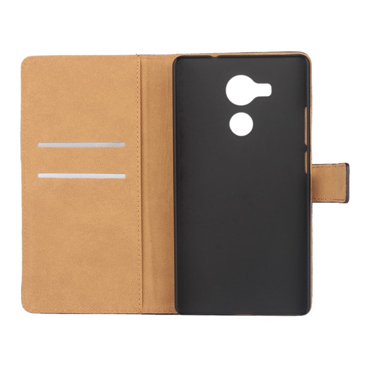 Wallet Genuine Split Leather Protective Phone Shell for Huawei Mate 8 - Red-4