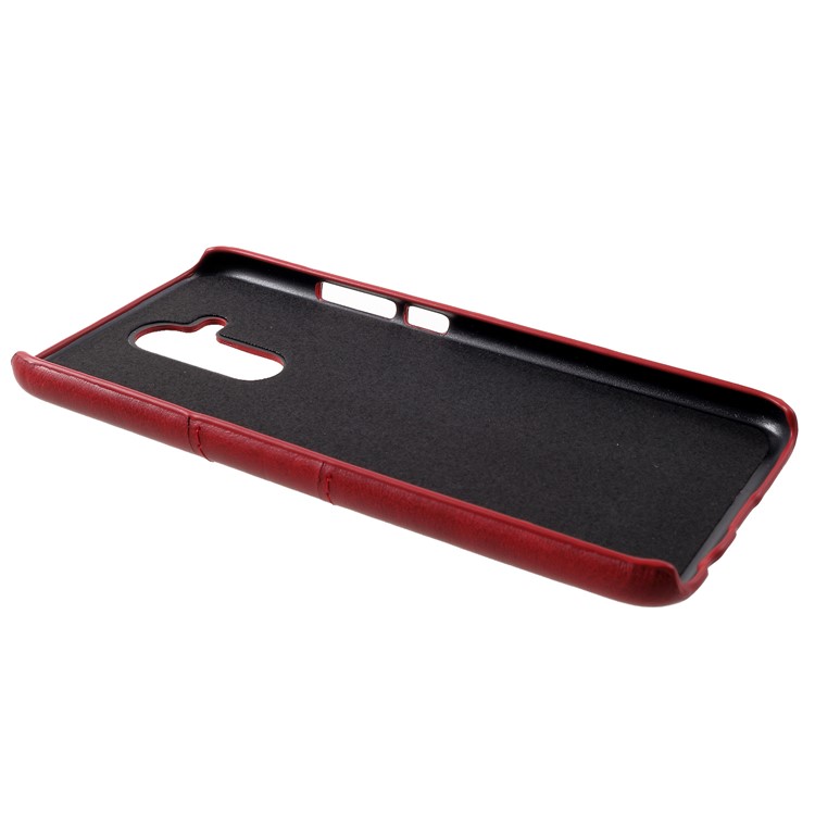 Dual Card Slots PU Leather Coated PC Case for Huawei Mate 20 Lite / Maimang 7 - Red-4