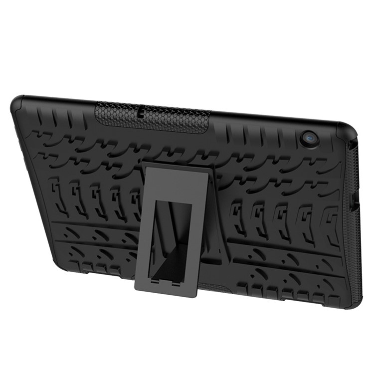 PC Anti-slip + TPU Hybrid Cover Shell Con Kickstand Para Huawei MediaPad T5 10.1 - Negro-9