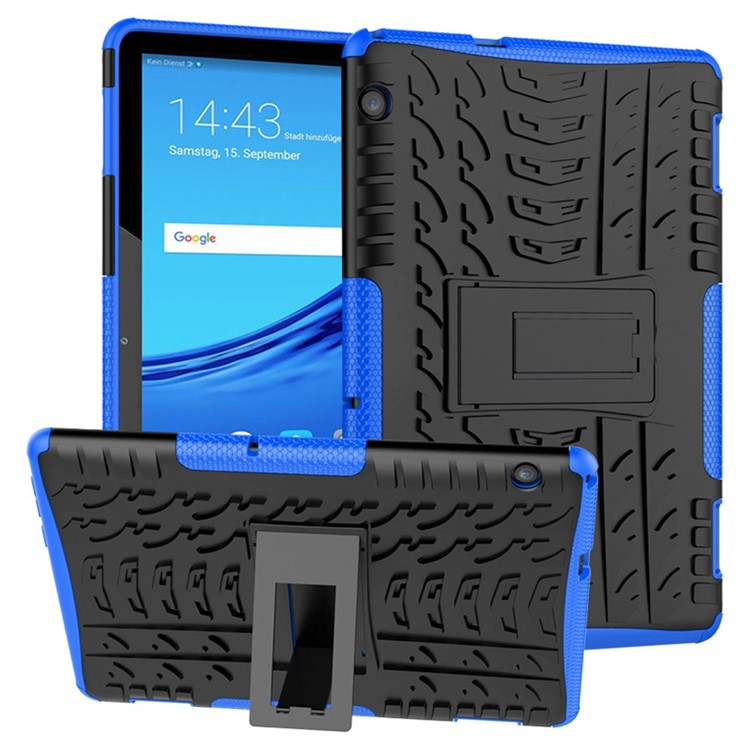 Anti-Slip-PC + TPU-Combo-Tablettenkoffer Mit Kickstand Für Huawei Mediapad T5 10 - Blau-1