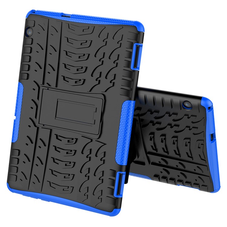 Anti-Slip-PC + TPU-Combo-Tablettenkoffer Mit Kickstand Für Huawei Mediapad T5 10 - Blau-2