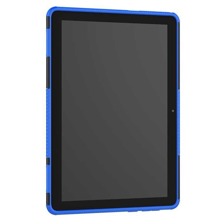 PC Anti-slip PC + Copertura Ibrida TPU Con Cavalletto Per Huawei MediaPad T5 10.1 - Blu-6