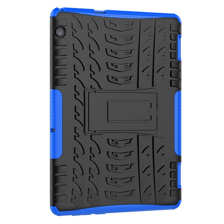 Anti-Slip-PC + TPU-Combo-Tablettenkoffer Mit Kickstand Für Huawei Mediapad T5 10 - Blau-7