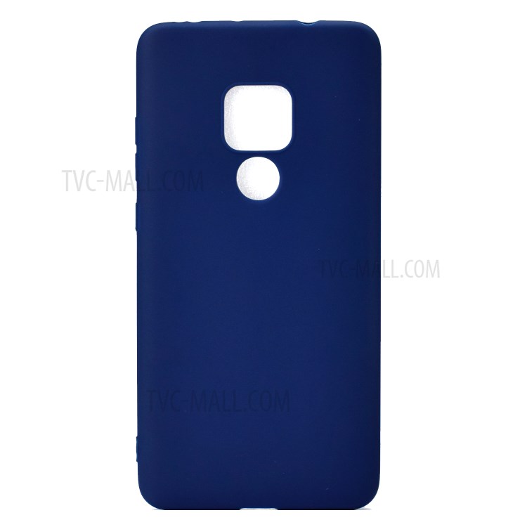 Solid Color Soft Matte TPU Protective Casing for Huawei Mate 20 - Dark Blue-2