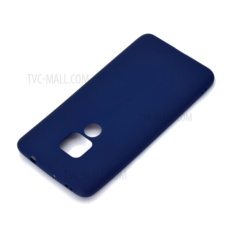 Solid Color Soft Matte TPU Protective Casing for Huawei Mate 20 - Dark Blue-4