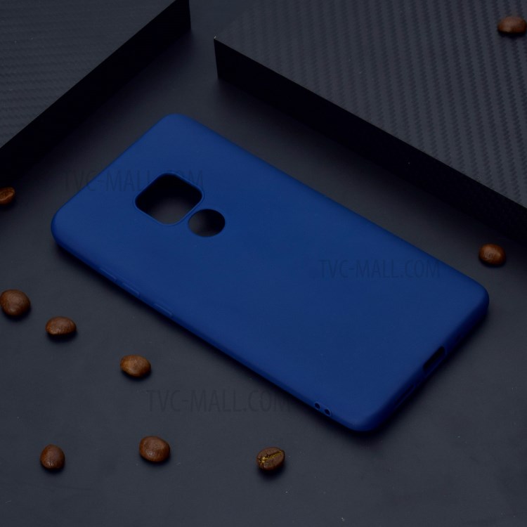 Solid Color Soft Matte TPU Protective Casing for Huawei Mate 20 - Dark Blue-6