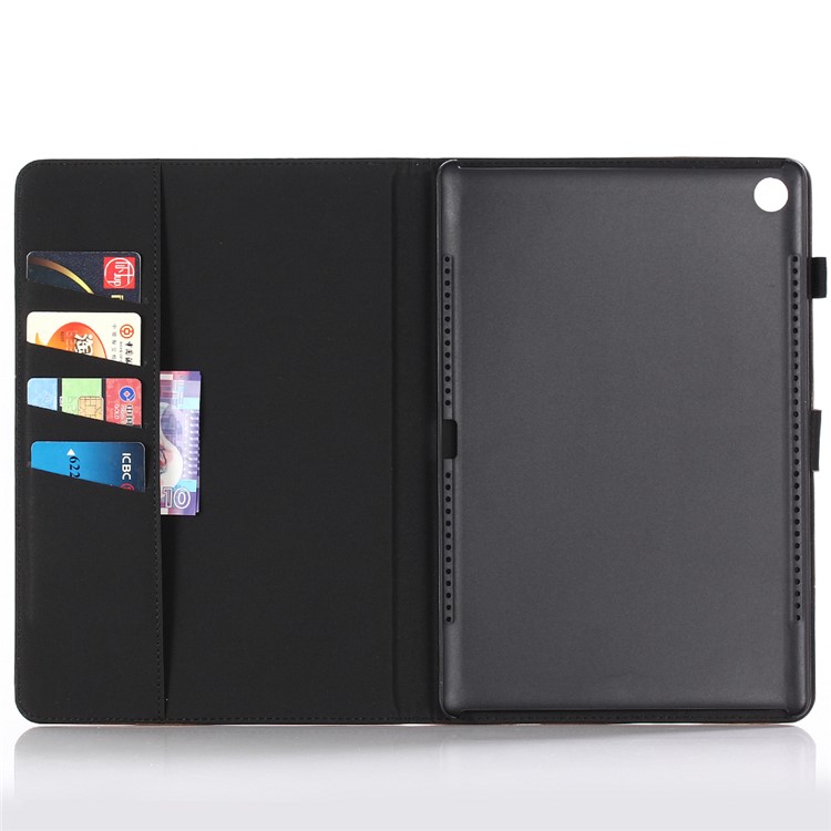 Verrücktes Pferdebekleidung Retro Leder Stehen Hülle Für Huawei Mediapad M5 8 (8,4 Zoll) - Kaffee-3