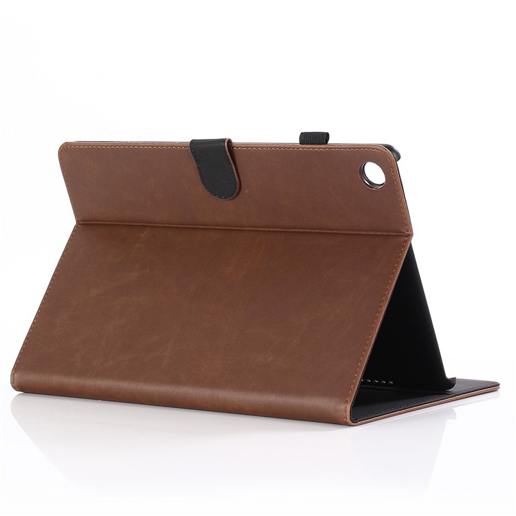 Verrücktes Pferdebekleidung Retro Leder Stehen Hülle Für Huawei Mediapad M5 8 (8,4 Zoll) - Kaffee-4