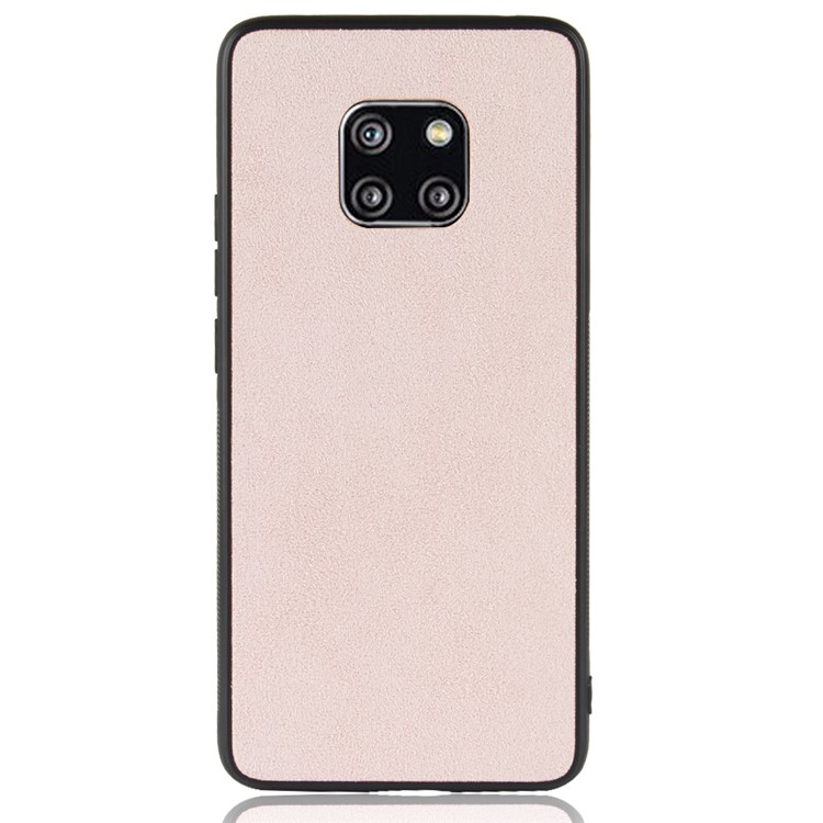 Pano De Veludo Retro Revestido PC + TPU Combo Case Para Huawei Mate 20 Pro - Rosa-2