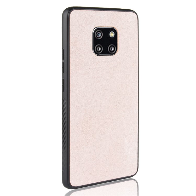 Pano De Veludo Retro Revestido PC + TPU Combo Case Para Huawei Mate 20 Pro - Rosa-3
