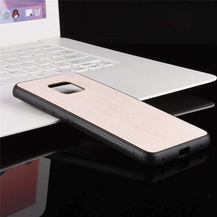 Pano De Veludo Retro Revestido PC + TPU Combo Case Para Huawei Mate 20 Pro - Rosa-5