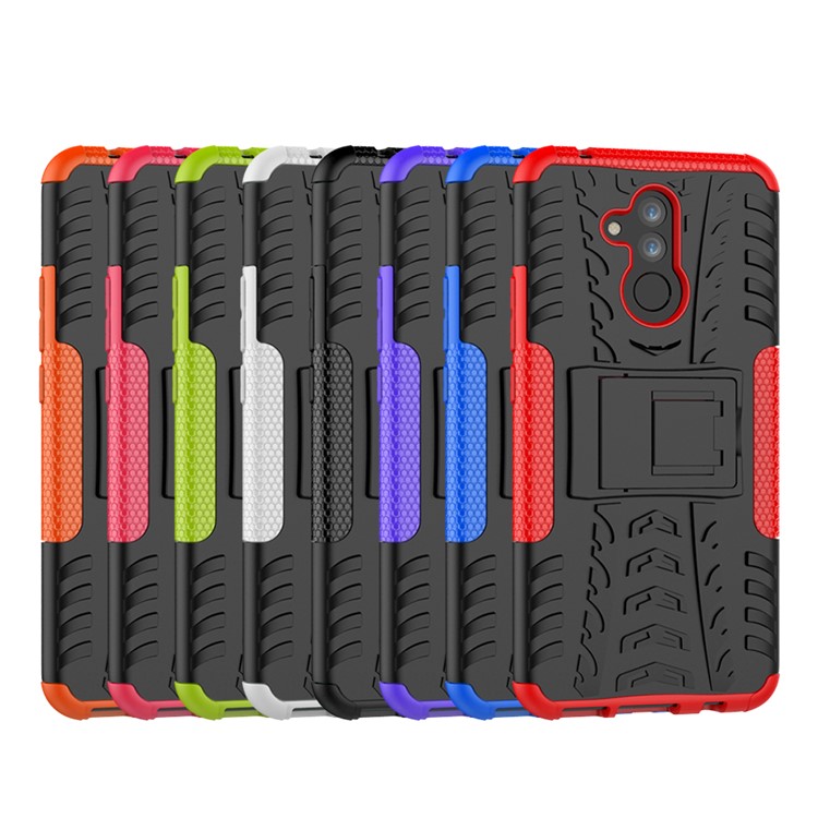 Anti-slip PC + TPU Hybrid Case with Kickstand for Huawei Mate 20 Lite - Black-10