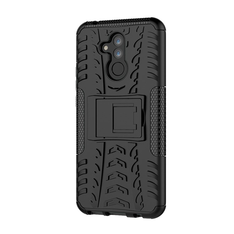 Anti-slip PC + TPU Hybrid Case with Kickstand for Huawei Mate 20 Lite - Black-5