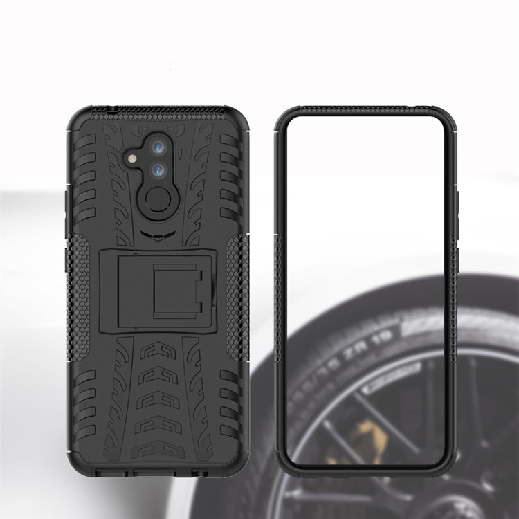 Anti-slip PC + TPU Hybrid Case with Kickstand for Huawei Mate 20 Lite - Black-9