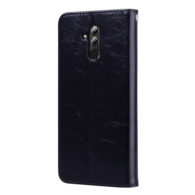 Funda Billetera De Cuero HAT PRINCE Con Cera De Aceite Y Soporte Para Huawei Mate 20 Lite - Negro-3