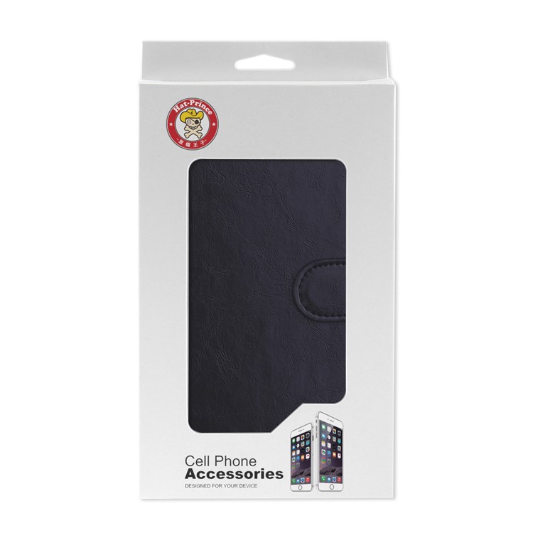 Funda Billetera De Cuero HAT PRINCE Con Cera De Aceite Y Soporte Para Huawei Mate 20 Lite - Negro-7