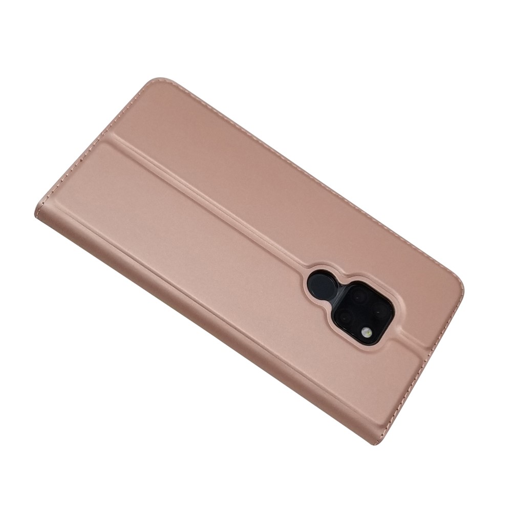 Magnetic Adsorption Leather Card Holder Cover for Huawei Mate 20 - Rose Gold-4