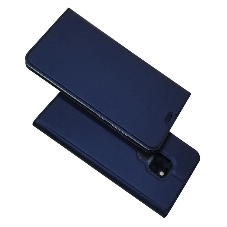 Estuche De Cuero De Adsorción Magnética Con Ranura Para Tarjeta Para Huawei Mate 20 - Azul Oscuro-1