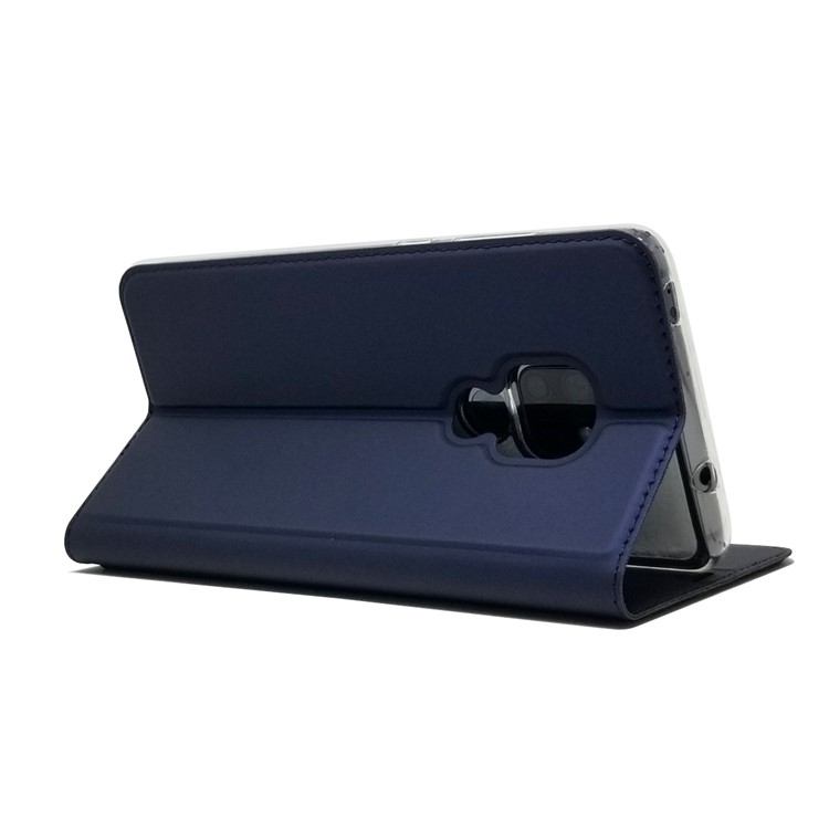 Estuche De Cuero De Adsorción Magnética Con Ranura Para Tarjeta Para Huawei Mate 20 - Azul Oscuro-6