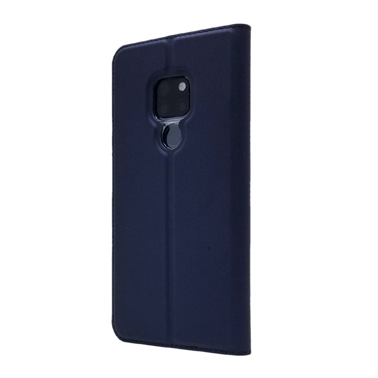 Estuche De Cuero De Adsorción Magnética Con Ranura Para Tarjeta Para Huawei Mate 20 - Azul Oscuro-9