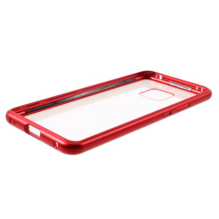 Detachable Magnetic Metal Frame + Tempered Glass Back Protection Hard Case for Huawei Mate 20 Pro - Red-11