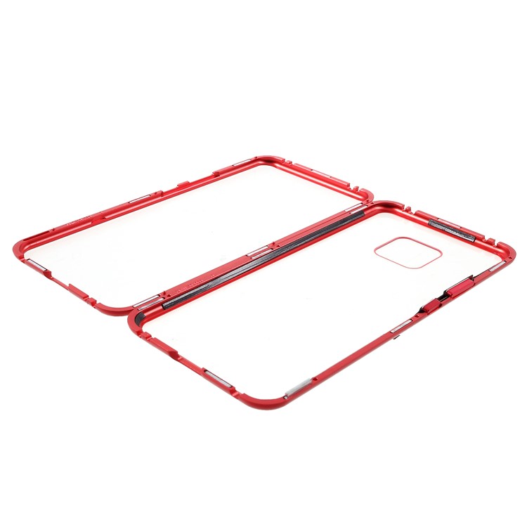 Detachable Magnetic Metal Frame + Tempered Glass Back Protection Hard Case for Huawei Mate 20 Pro - Red-14