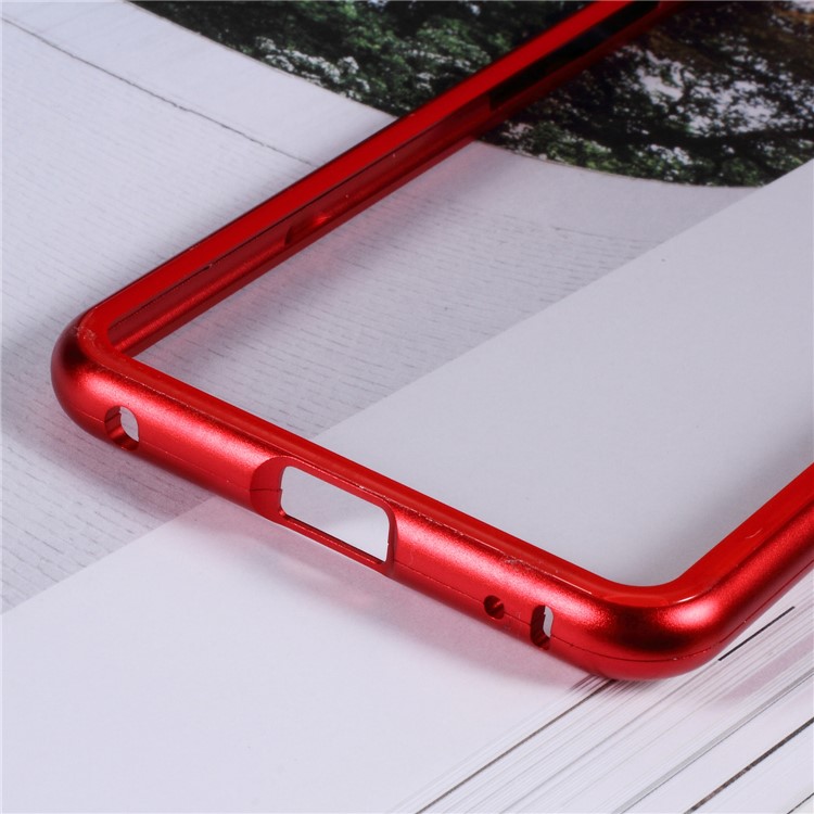 Detachable Magnetic Metal Frame + Tempered Glass Back Protection Hard Case for Huawei Mate 20 Pro - Red-4