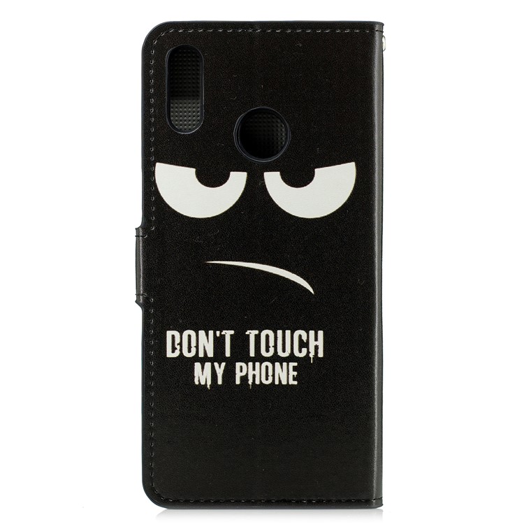 Pattern Printing Leather Wallet Stand Cover for Huawei Honor 8X/Honor View 10 Lite - Do Not Touch My Phone-2