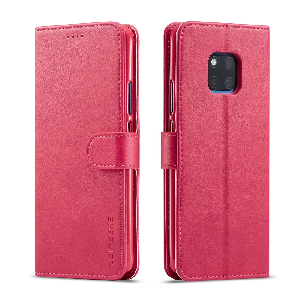 LC.IMEEKE Leather Stand Case with Card Slots for Huawei Mate 20 Pro - Rose-1