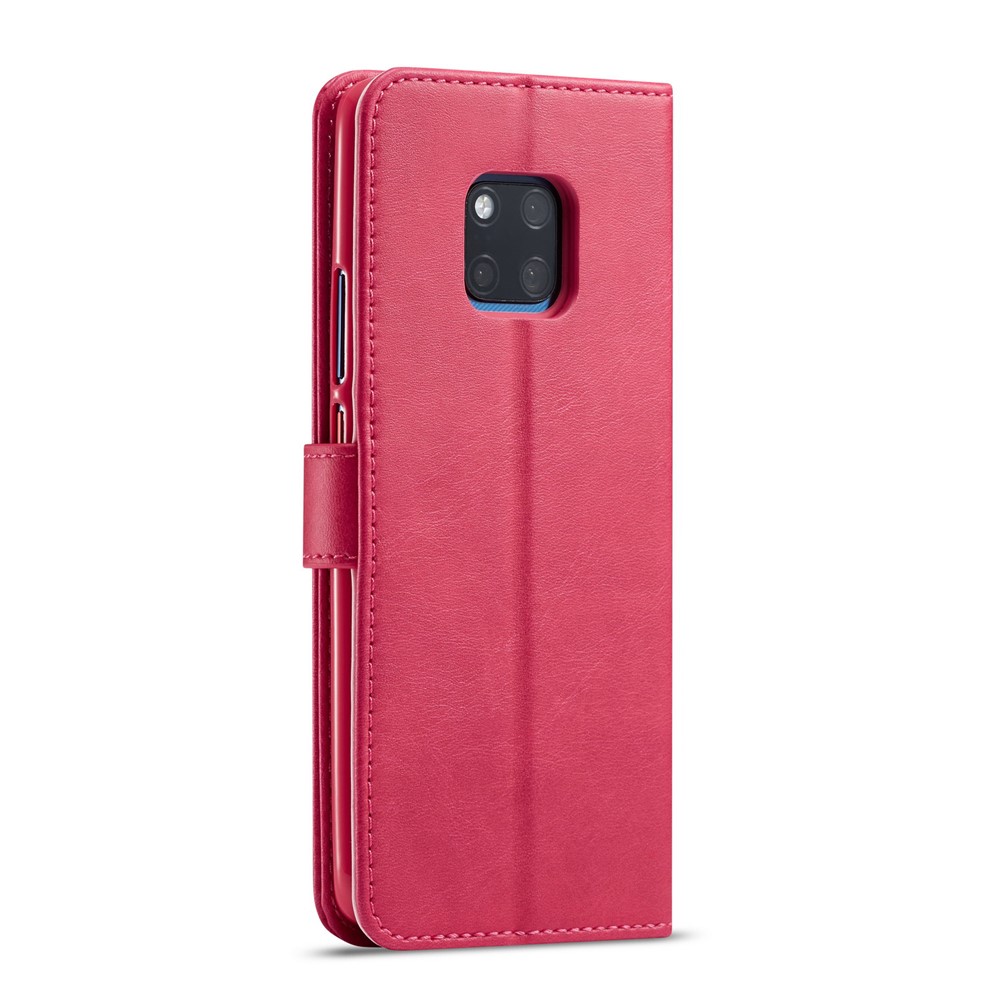 LC.IMEEKE Leather Stand Case with Card Slots for Huawei Mate 20 Pro - Rose-3