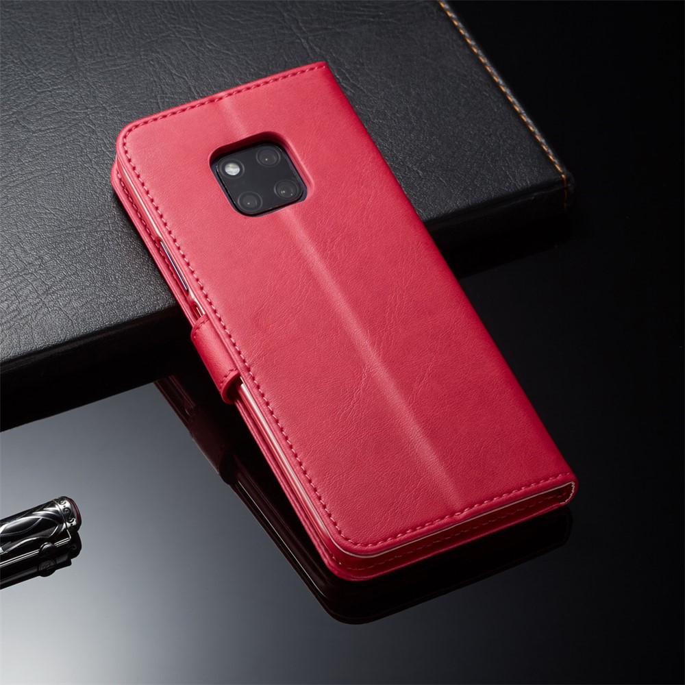 LC.IMEEKE Leather Stand Case with Card Slots for Huawei Mate 20 Pro - Rose-5