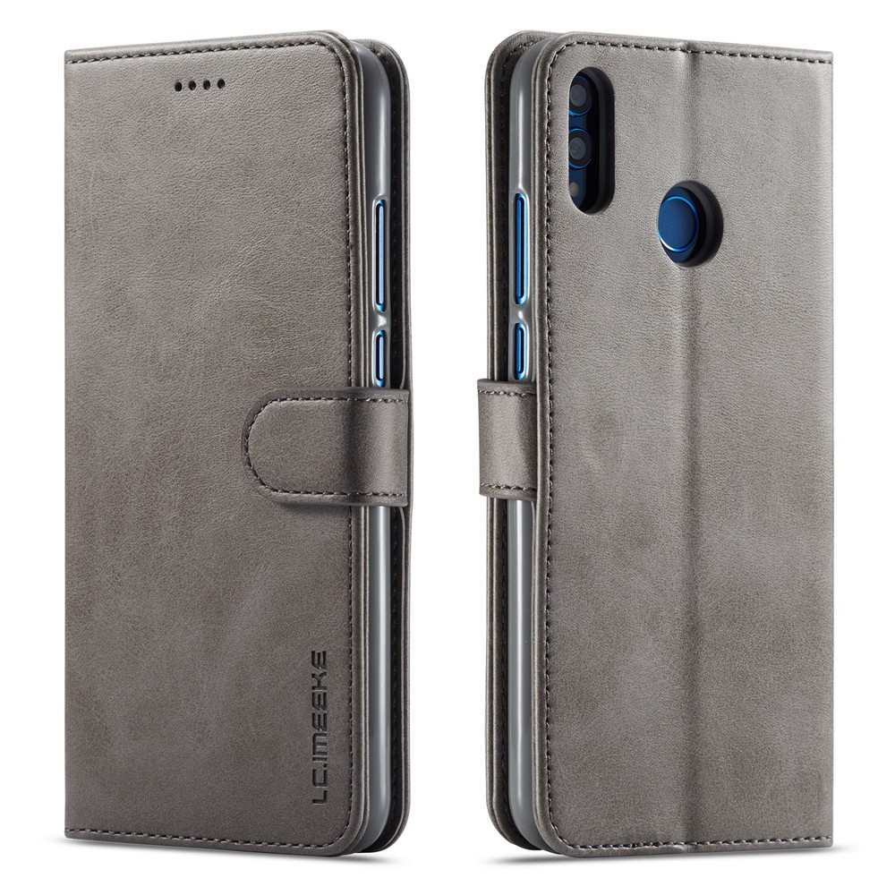LC.IMEEKE Wallet Leather Magnetic Case for Huawei Honor 8X / Honor View 10 Lite - Grey-1