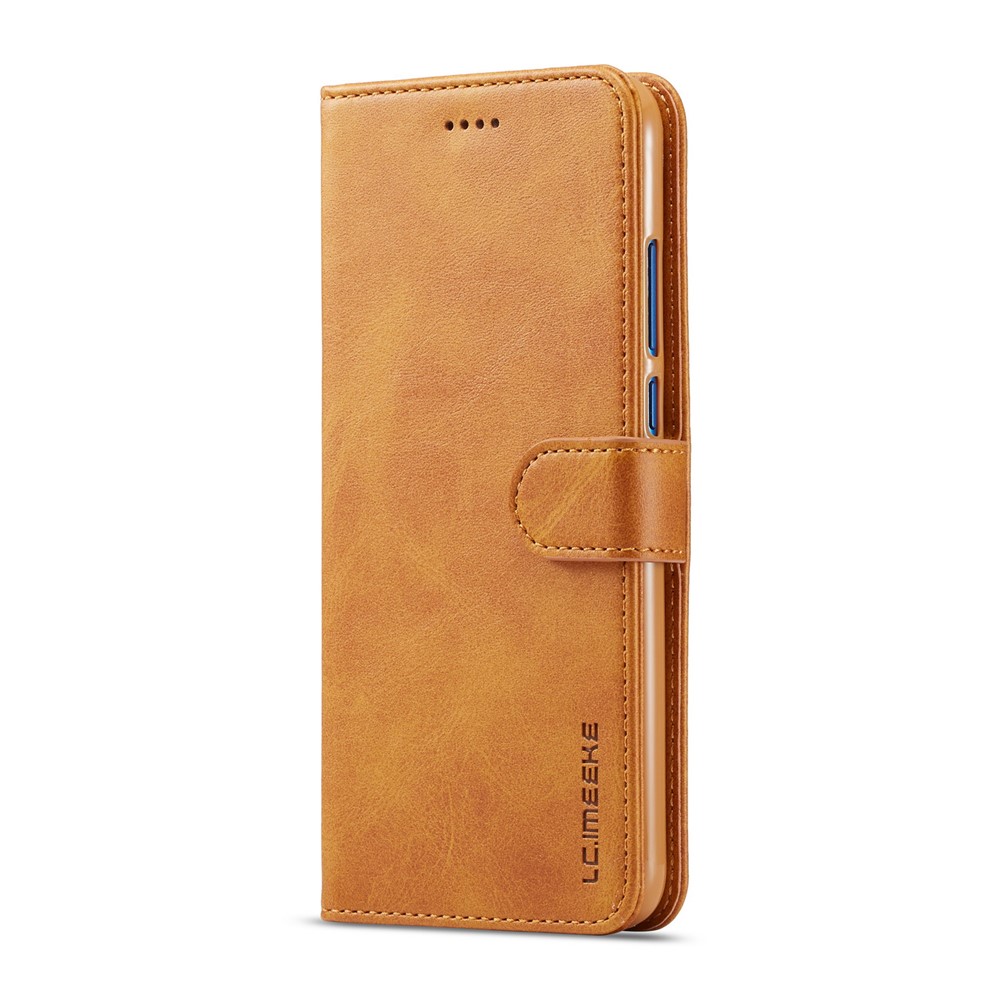 LC.IMEEKE Leather Wallet Cover for Huawei Honor 8X / Honor View 10 Lite - Brown-2